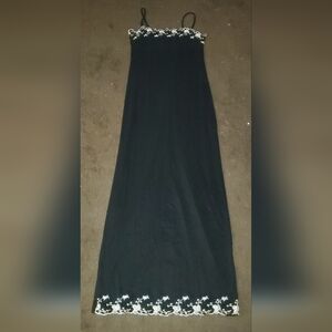 Green A-line Maxi Dress for Work